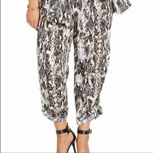 NWOT Calvin Klein Snake Print Linen Pants